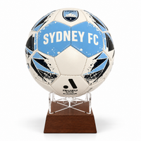 Sydney FC football urn on timber and perspex stand
