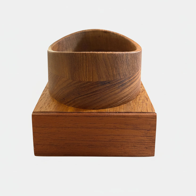 Plain timber stand for football urn