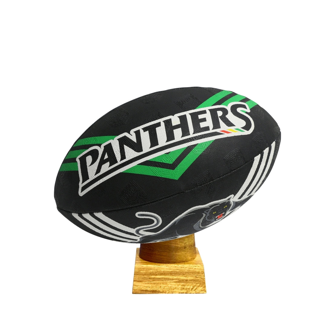 Penrith Panthers Football Urn for Ashes with personalised timber display stand