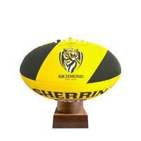 Richmond Tigers Football Urn for Ashes with personalised timber display stand
